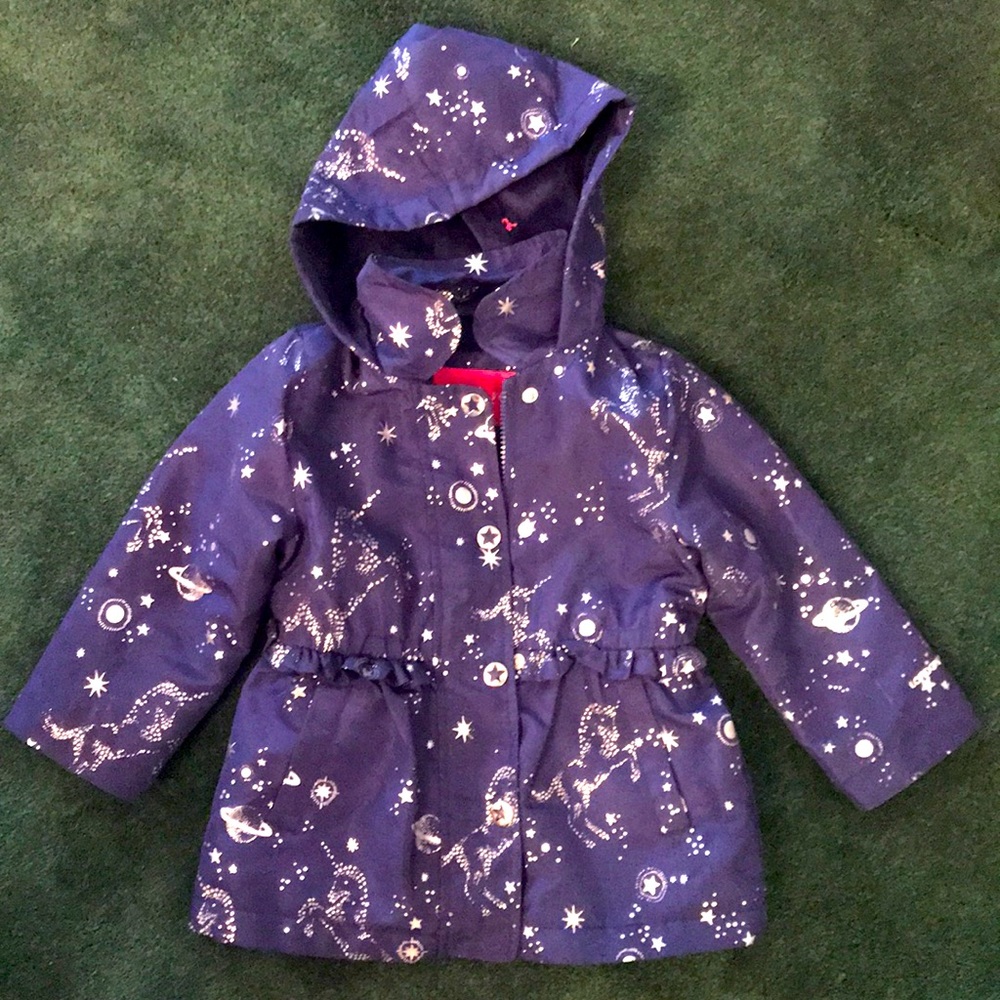 London Fog winter coat with unicorns